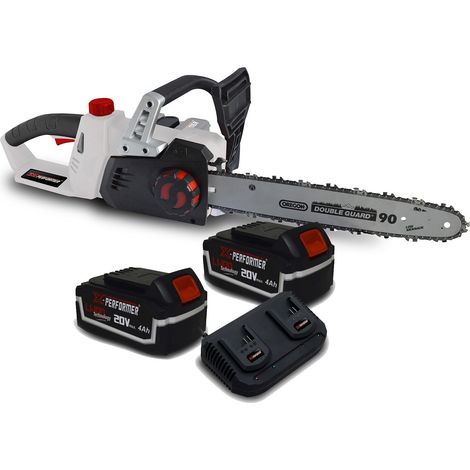 Tronçonneuse 40V (2x20V) X-Performer XPTRO40LI-2B - Double Sécurité - Graissage Auto + 2 Batteries 4Ah - Double chargeur (1/3)