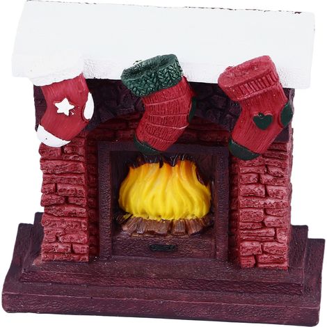 Ornement d'aquarium de noël en résine, belle décoration artisanale exquise pour cheminée de maison (1/5)