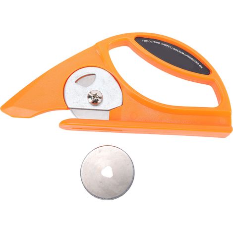 Cutter rotatif 45 mm en acier inoxydable pour plastique, moquette, tissu, papier peint, carton et cuir