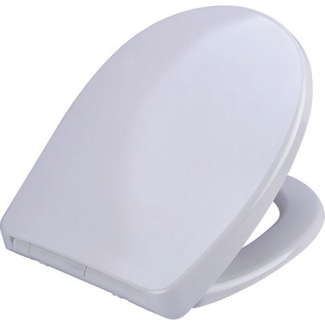 Abattant WC descente ralentie – Thermodur durable – Charnières réglables en acier inoxydable – Fixation par le dessus – Dubourgel (1/5)