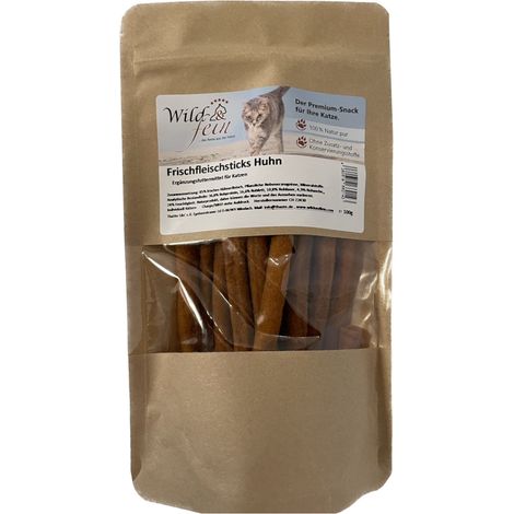 Wild & Fein Frischfleischsticks Huhn für Katzen - 100 g