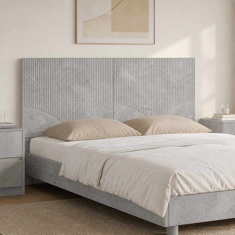 vidaXL Wall-Mounted Headboard HOORN Concrete Grey Engineered Wood (1/5)