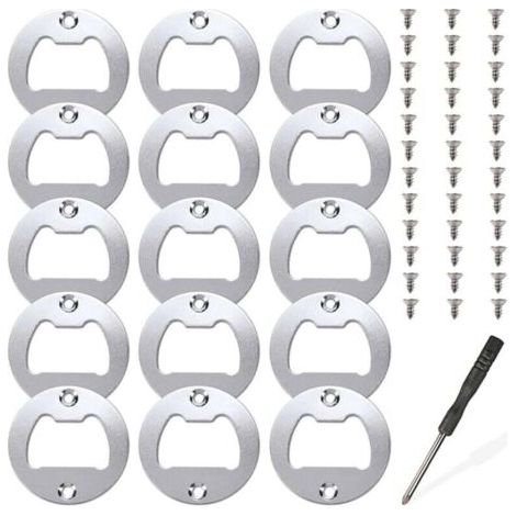 15 ensembles d'inserts de décapsuleur, kit de pièces d'insertion en métal pour ouvre-bouteille, moules de coulée en résine, ouvre-bière en résine, accessoires de bricolage (1/4)