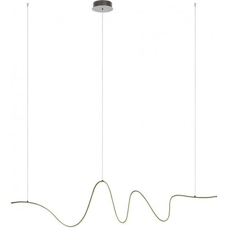 Lampadario led redo group impuls 01-3618 01-3620 2380lm 3000k lampada soffitto sospensione ultramoderna dimmerabile, finitura metallo nero
