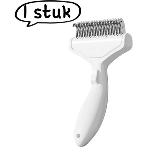 1 pièce peigne pour retirer les poils d'animaux peigne pour poils de chat brosse pour éclaircir les poils de chien couleur blanche (1/5)
