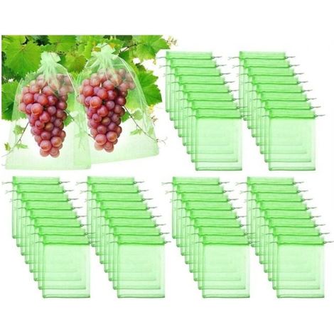 100 pieces 7x9cm fruit protection bags, garden grape protection bags drawstring organza bags against wasps YMYNY (1/4)