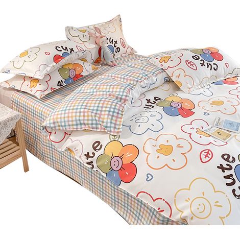Parure de lit en coton doux et confortable, procédé d'impression raffiné, couette épaisse pour automne et hiver, Sunshine Kingdom 1,2 mètres : housse de couette 150x200 cm, set de 3 pièces (1/5)