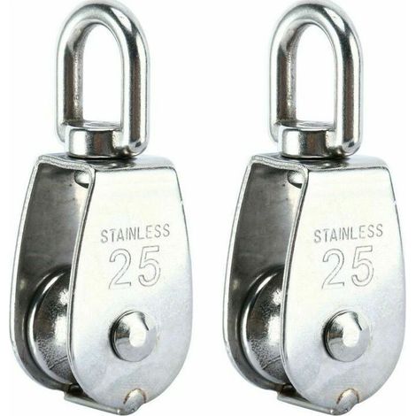 Poulie de Levage , Poulie Simple en Acier Inoxydable 304 Poulie Simple M25 Charge 150kg, Lot de 2 (1/5)