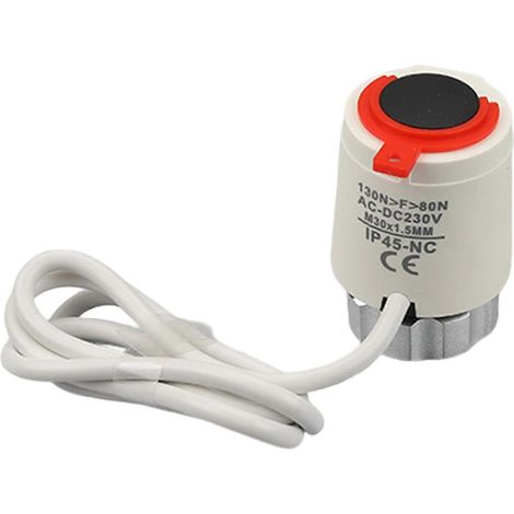 Compatible avec les actionneurs thermiques électriques 230 V, les vannes de radiateurs de chauffage au sol, les têtes de vannes normalement fermées, les séparateurs d'eau avec filetage de 1,5 mm, mult (1/5)