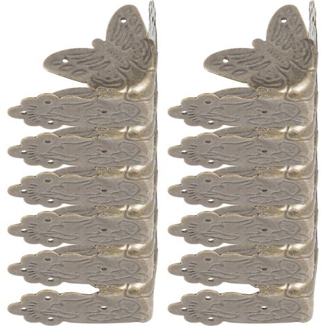 25 protège-coins décoratifs, bois, pour boîtes et décoration (1/5)