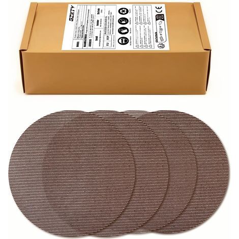 50 pièces Disque Abrasif 150mm Maille Disque de Poncage Autoagrippant Grain P400 Pour Bois, Mastic, Peinture, Ponceuse Excentrique (1/5)