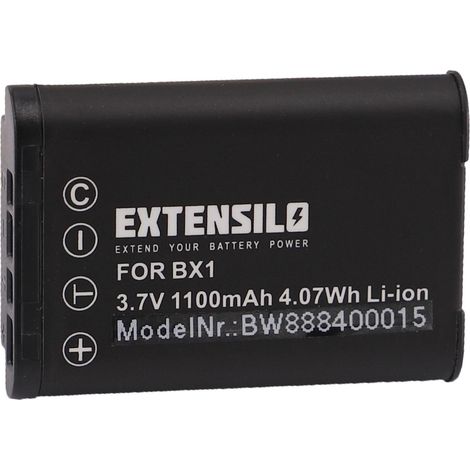 EXTENSILO Akku kompatibel mit Sony Cybershot DSC-HX50, DSC-HX90, DSC-HX50V, DSC-HX90V, DSC-HX60, DSC-HX80, DSC-HX60V Kamera (1100 mAh, 3,7 V, Li-Ion) (1/4)