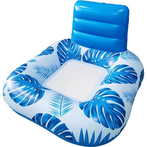 JSSEVN-Pool Floats Glow Inflatable Floating Bed Pool Toys Accessories Pool Floats - Inflatable, luminous swimming rings, mesh floating beds (1/4)