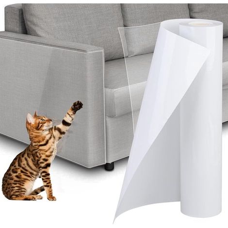 Tappetini protettivi antigraffio per gatti, protezioni per mobili contro i graffi dei gatti, protezioni per divani per gatti da 196 x 12 pollici, adesivo su un lato, protezioni angolari trasparenti (1/5)