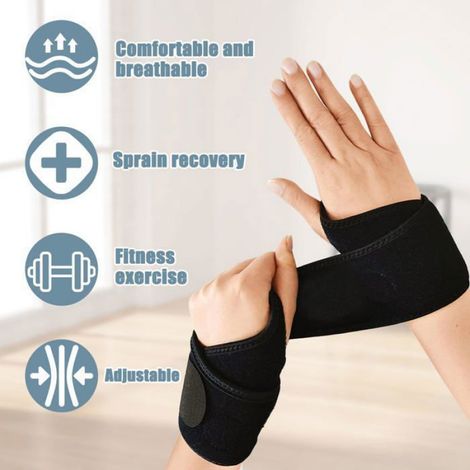 Support De Poignet - Néoprène Respirant - Pour Activités Sportives Et Rééducation - 2 Pièces (1/5)