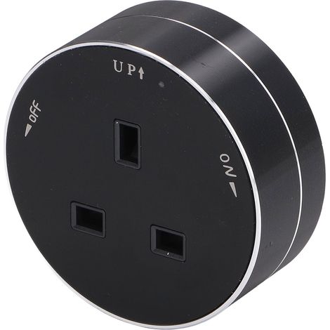Prise de courant portable ronde, à montage sur rail ou en surface, avec voyant lumineux, conforme aux normes britanniques, 250 V 13 A. (1/5)