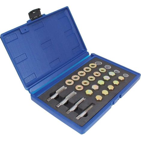 KIT SCARICO TAPPO COPPA OLIO FILETTI RIPARAZIONE FILETTATURA AUTO 64pz 721sa