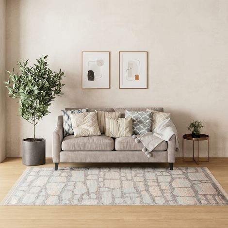Tapis en jute Tapis Alistair - 230x160cm, Rectangular - 100% Jute - Tissé main - Bleu