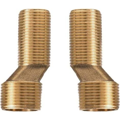 Ulisem2 pièce Adaptateur de robinet de douche avec bras pivotant, connecteur en laiton de 3/4" à 1/2" pour robinets de salle de bain