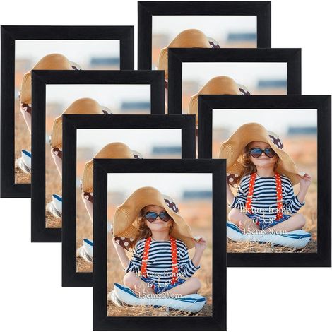7er Set Bilderrahmen 15x20cm Schwarz Fotorahmen Collage Galerie (1/5)