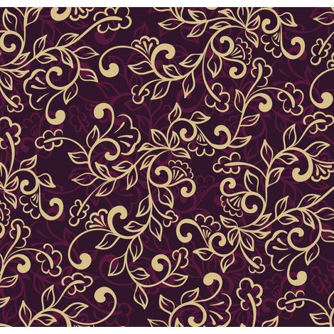 Tela decorativa para exteriores tipo oxford - Estampado oriental sobre fondo morado I DR259 (1/5)