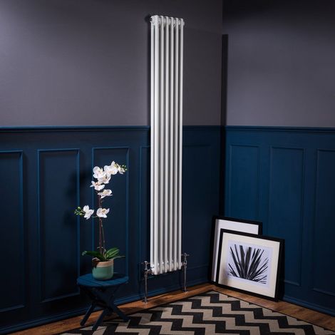 WarmeHaus Traditional Radiator White Double Panel 1800x290mm