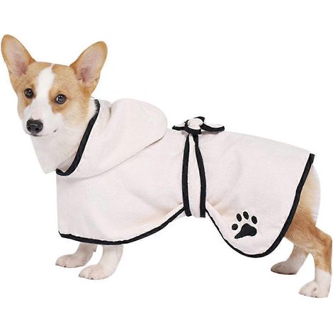 Serviette de bain pour chien, peignoir de bain absorbant pour animaux, pour le nettoyage des chiens de toutes tailles, enveloppement complet du corps, serviette de bain pour chat - XS (1/5)