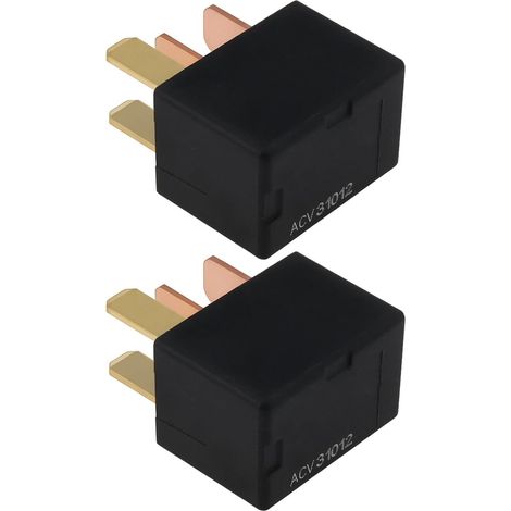 Lot de 2 Relais Automobiles Micro 4 Broches DC 12 V, modèle ACV31012, pièces de rechange compatibles pour Renault et Nissan