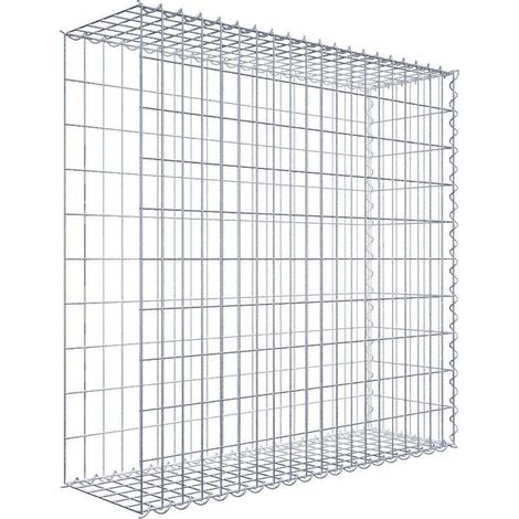 Gabiondeco - Gabion - Element de prolongation en longueur 100 cm x 100 cm x 30 cm (L x H x P). maille 5 x 10 cm. Spirale. Avert.: il manque une grille - Made in Germany (1/5)