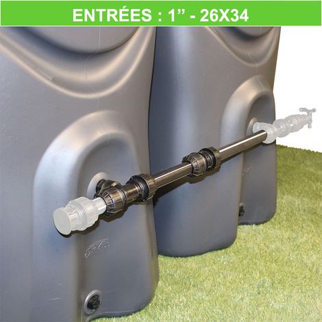 Kit d'extension rigide pour récupérateurs d'eau de pluie (filetage 1" - 26x34) (1/2)