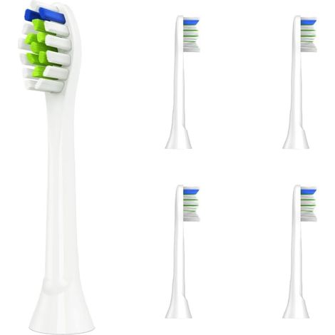 Têtes de Brosse de Remplacement Compatibles avec 369, W2, C3, G3 - Poils Doux pour Soins des Gencives et Dents Sensibles, Lot de 4 (1/3)
