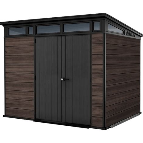 KETER Caseta de exterior Signature 9x7 - 279x218x226 cm y 6,1 m2 - Rosewood
