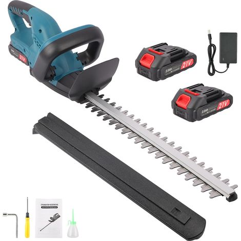 Taille Haie Batterie 2×2000mAh 50cm Lame Double Action sans Fil Brushless Moteur brushless puissant Lame 50cm double action 2 batteries 2000mAh Écartement 12mm Léger 2kg (1/5)
