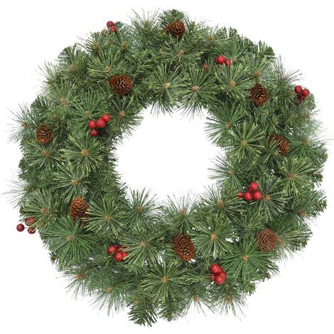 Black Box Trees Couronne de Noël Vert H15xl60xL60cm (1/3)