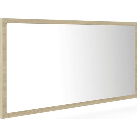 Miroir LED de salle de bain Chêne sonoma 90x8,5x37 (1/5)