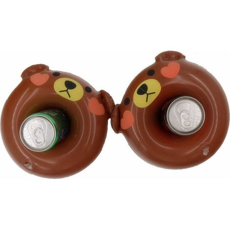 Bar Flottant pour Piscine,Matelas Gonflable Piscine,Ours Mignon Porte-gobelet Gonflable pour Piscine Flotteur Porte-Boissons Bateau Porte-bière Anneau de Natation Bar Plateau Jouets de Bain (1/5)