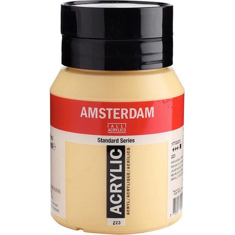 Peinture acrylique - AMSTERDAM - Jaune de Naples - 500ml - Résistance à la lumière - Durable (1/2)