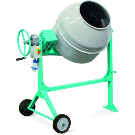 Imer – Bétonnière électrique 100L – Cuve acier démontable – Moteur 0,3kW – Transmission par courroie poly-v – Niveau sonore 72dB