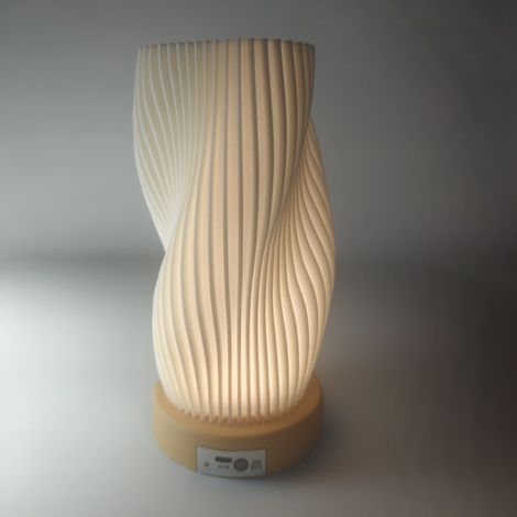 Petite lampe de table moderne, à piles, rechargeable, tactile, 3 couleurs, variateur, parfaite pour votre table de chevet. (1/5)