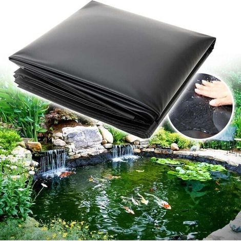 Pond liner 2m x 2m, pond liner, garden pond liner, flexible pond liner for ponds, fountains, water gardens and waterfalls, black (1/4)