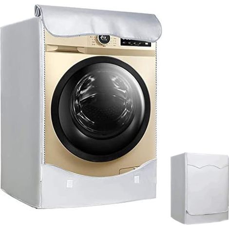 Housse Pour Machine À Laver - En Polyester Argenté Anti-Vieillissement - Pour Machine Frontale - Dimensions 60 x 65 x 85 cm - 1 Pièce (1/5)