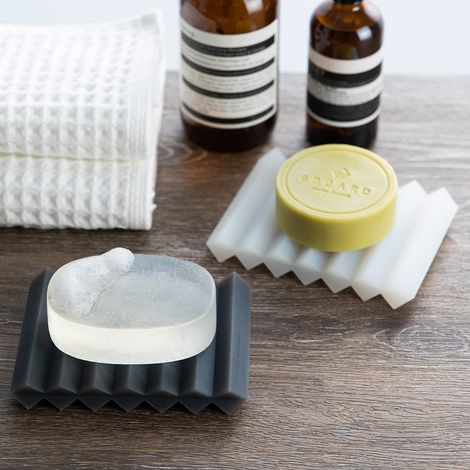 Lot de 2 Porte-Savon Auto-drainants en Silicone, Porte-Savon, pinceaux de Peinture pour Salle de Bain, comptoir, Pinceau Aquarelle, éponges, Baignoire, Design Unique d'apparence organe (1/5)