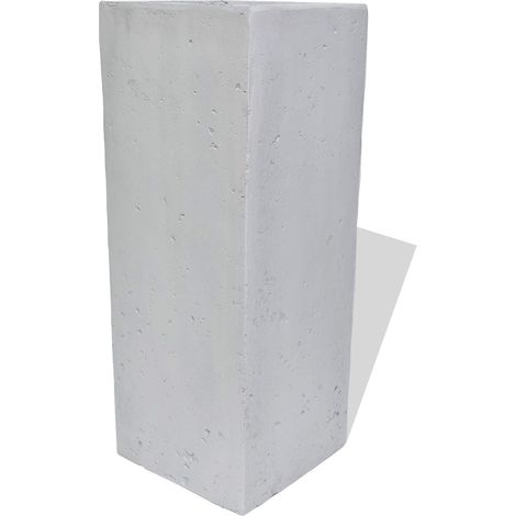Köhko® Blumenkübel aus Fiberglas Pflanzkübel Blumentopf 20x20x52 cm Elfenbeinfarben Säuletopf