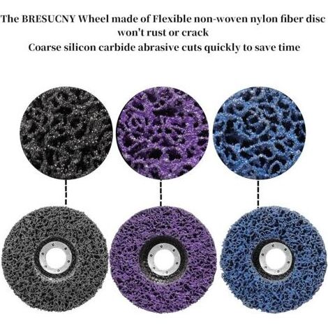 CSD 125-mm-Nylon-Reinigungsscheiben für Winkelschleifer – zum Entfernen von Rost, Schweißnähten, Farbe und Oxidation (1/5)
