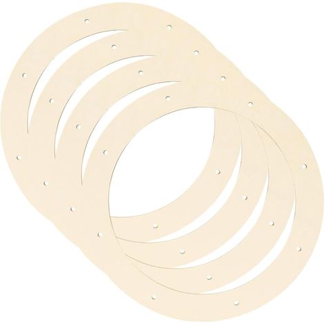 Lot de 4 cadres ronds en bois pour couronnes DIY, supports artisanaux pour décorations florales de Noël ou mariage
