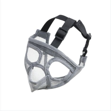 Muselière Bulldog (Langue Sortie) - Masque Anti-Morsure Respirant pour Chiens à Nez Court (1/3)