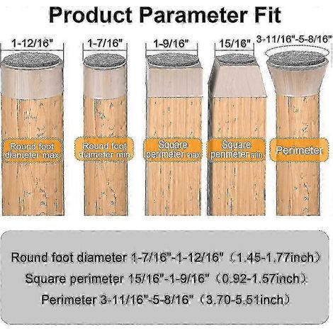 Protections de pieds de chaise en silicone, lot de 20. (1/4)