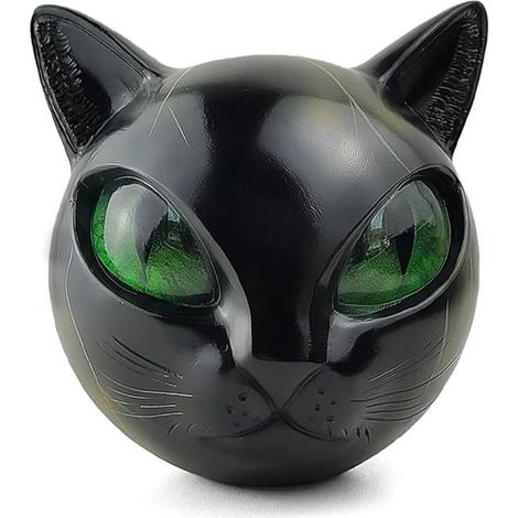 Sculpture d'un chat noir, un ornement décoratif moderne en résine. (1/5)