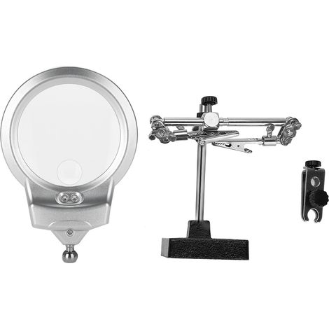 Loupe à Bijoux Antique 5X avec Lumière LED et Pince en Acier (1/5)