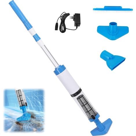 3 en 1 Aspirateur de Piscine sans Fil, Nettoyeur Manuel sans Fil Nettoyeur Électrique à Batterie Rechargeable, 90 Minutes d'Autonomie, Aspirateur Piscine avec Manche téléscopique (1/5)